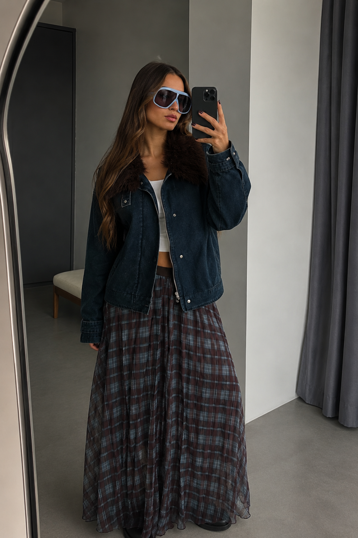 Chaqueta Jean Peluda