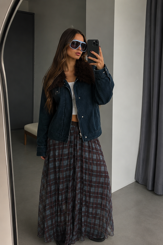 Chaqueta Jean Peluda